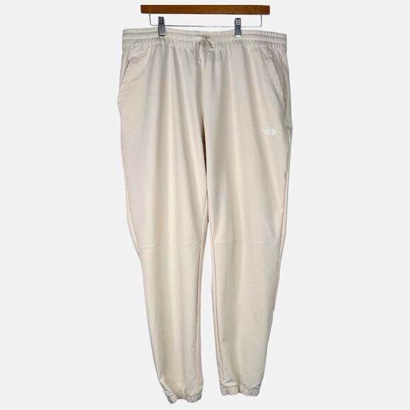 Sz XL The North Face Women's Simple Logo Jogger Cream Pants $80 MSRP - Picture 1 of 11